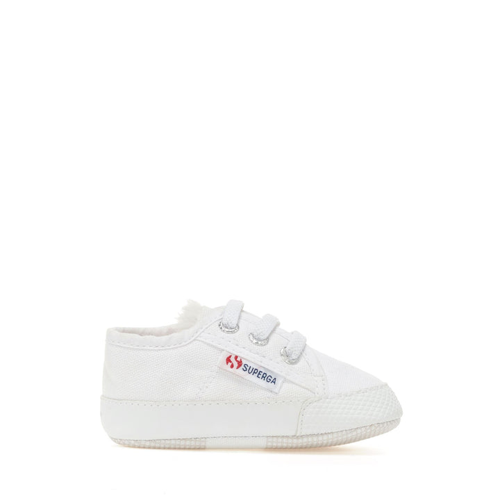 Weiße Low Cut Sneakers für Kinder mit Obermaterial aus Baumwolle 1