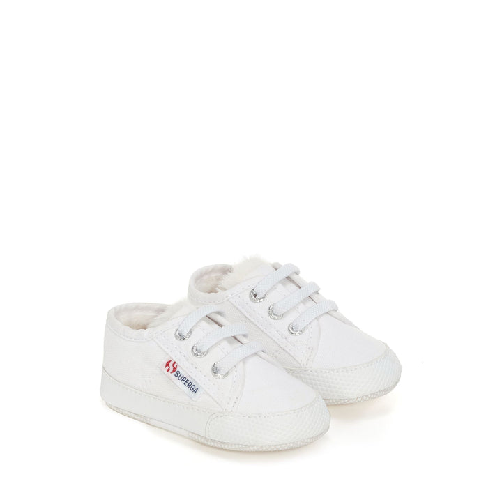 Weiße Low Cut Sneakers für Kinder mit Obermaterial aus Baumwolle 2