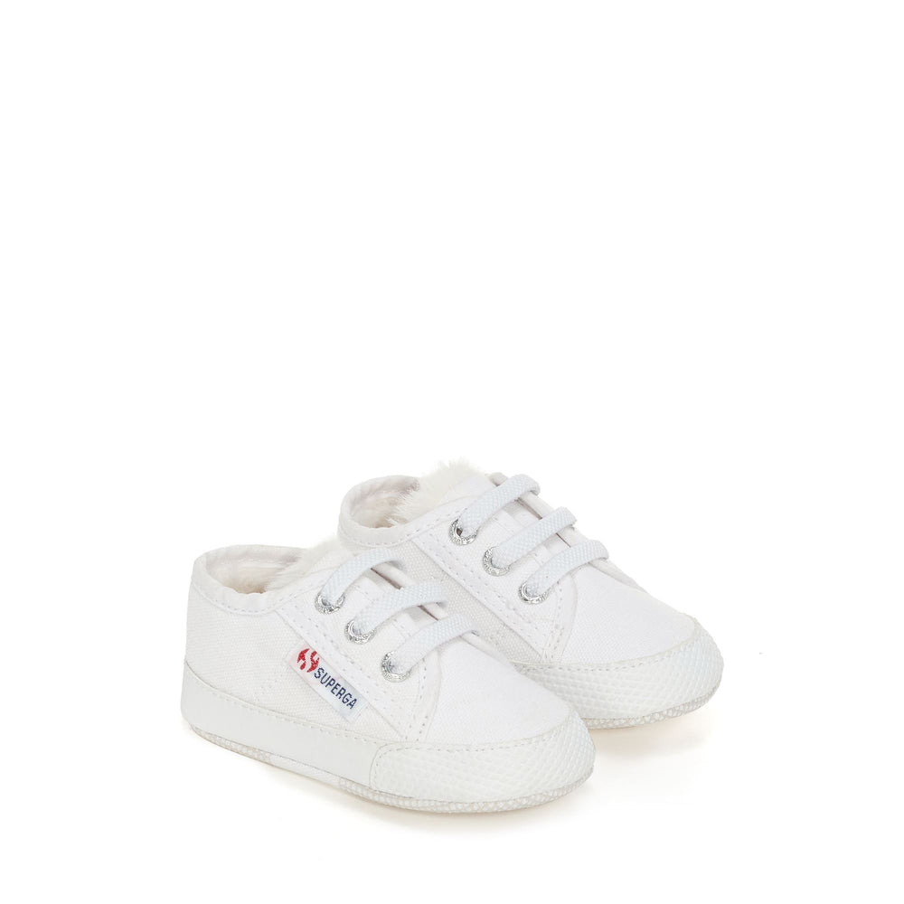 Weiße Low Cut Sneakers für Kinder mit Obermaterial aus Baumwolle 02