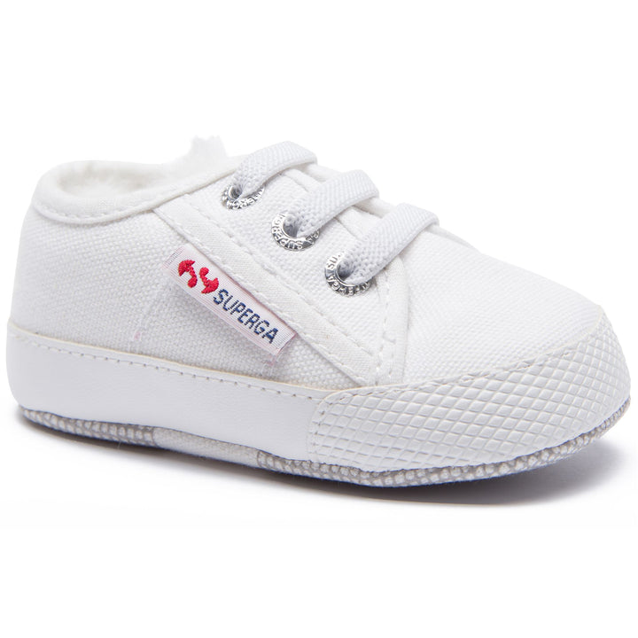 Weiße Low Cut Sneakers für Kinder mit Obermaterial aus Baumwolle 7