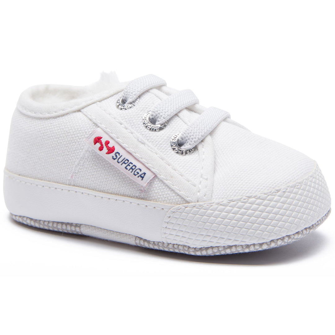Weiße Low Cut Sneakers für Kinder mit Obermaterial aus Baumwolle main