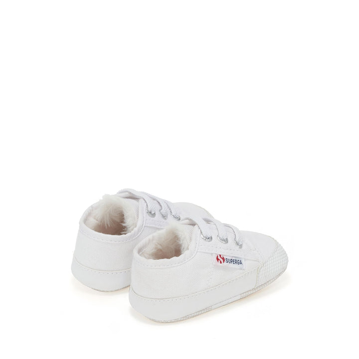 Weiße Low Cut Sneakers für Kinder mit Obermaterial aus Baumwolle 3
