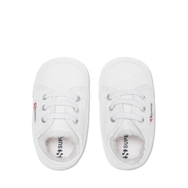 Weiße Low Cut Sneakers für Kinder mit Obermaterial aus Baumwolle 4