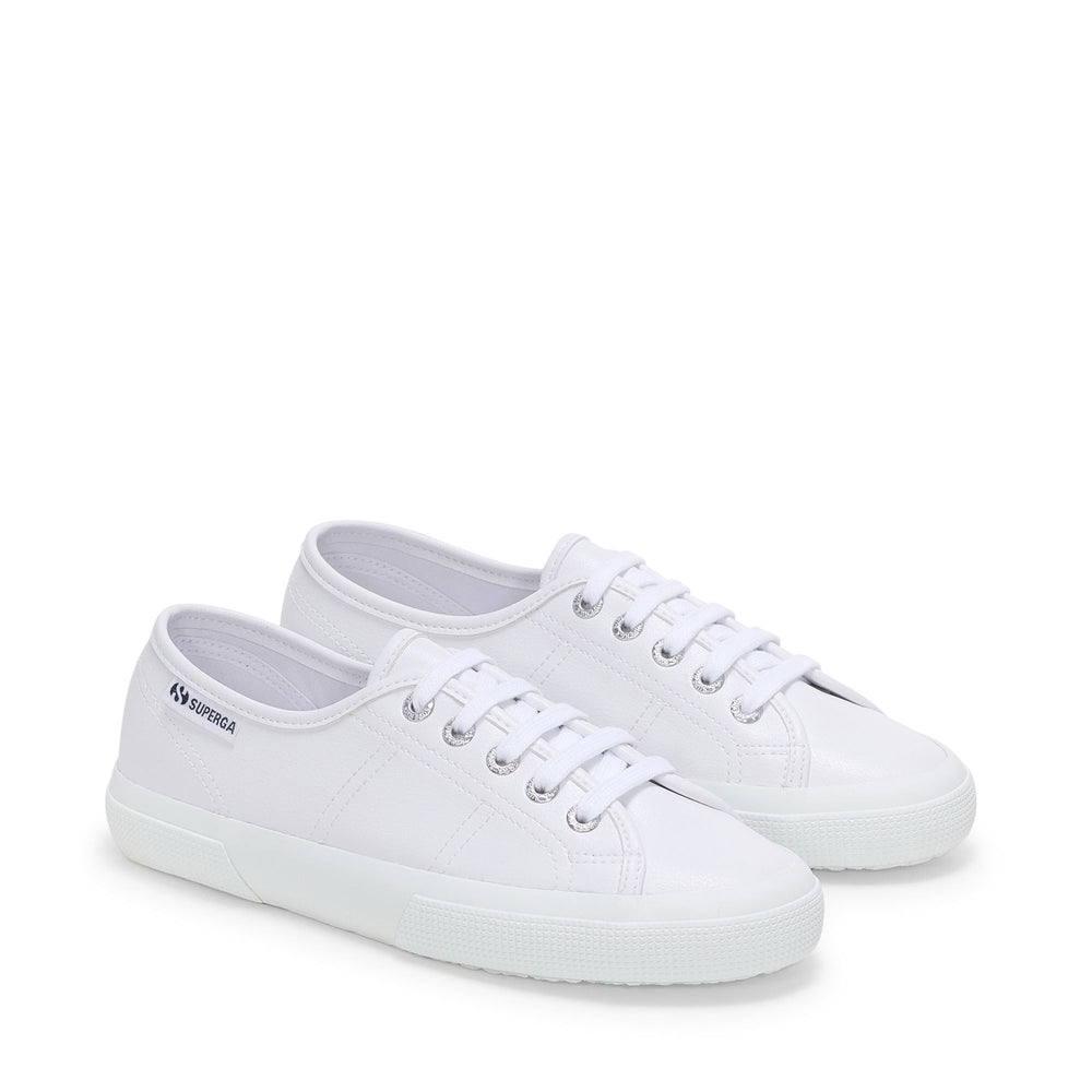 Niedrig geschnittene weiße Unisex-Sneaker mit Obermaterial aus Gummi 02