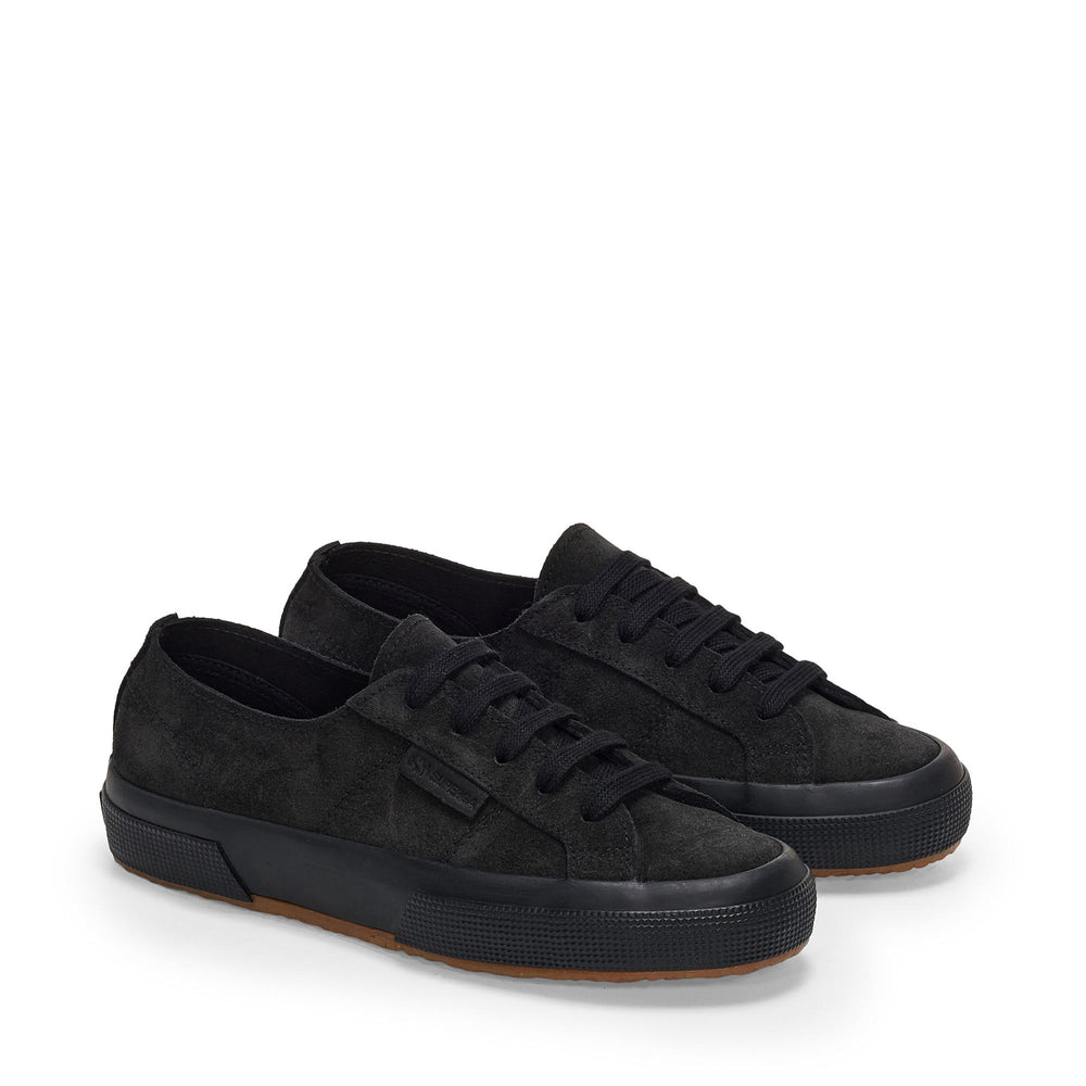 Unisex Classic Full Black Sneakers with Suede Upper 02