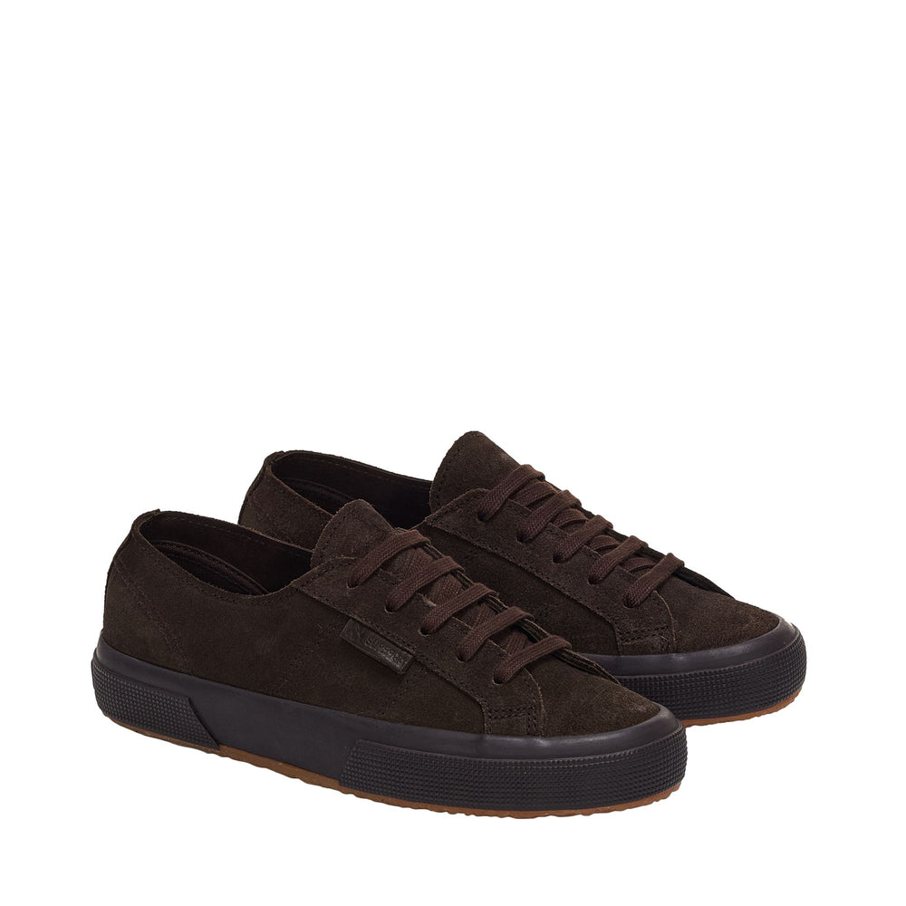 Unisex Brown Low Cut Sneakers with Suede Upper 02