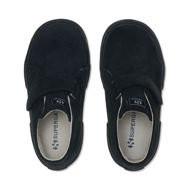 Jungen-Stiefeletten, komplett schwarz, Obermaterial aus Wildleder 4