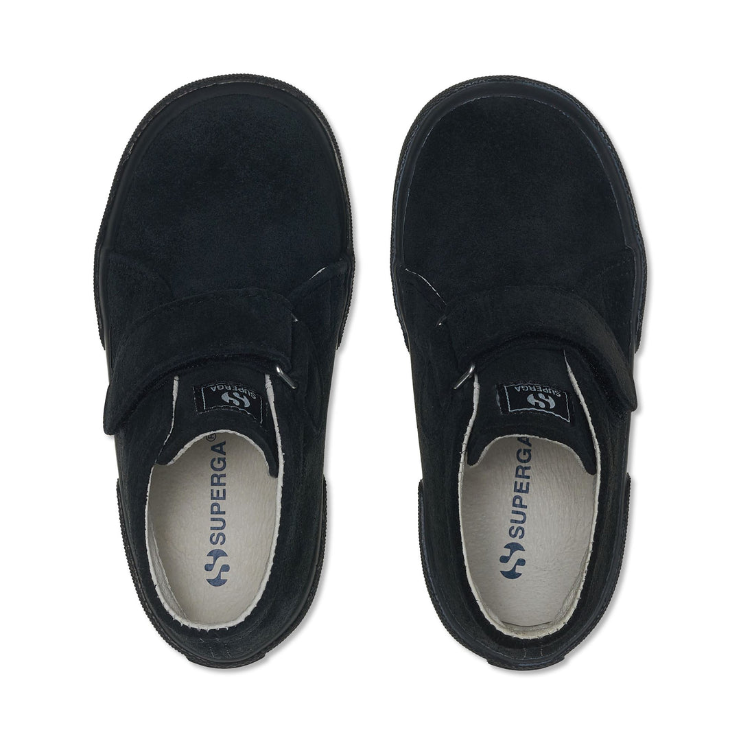 Jungen-Stiefeletten, komplett schwarz, Obermaterial aus Wildleder main