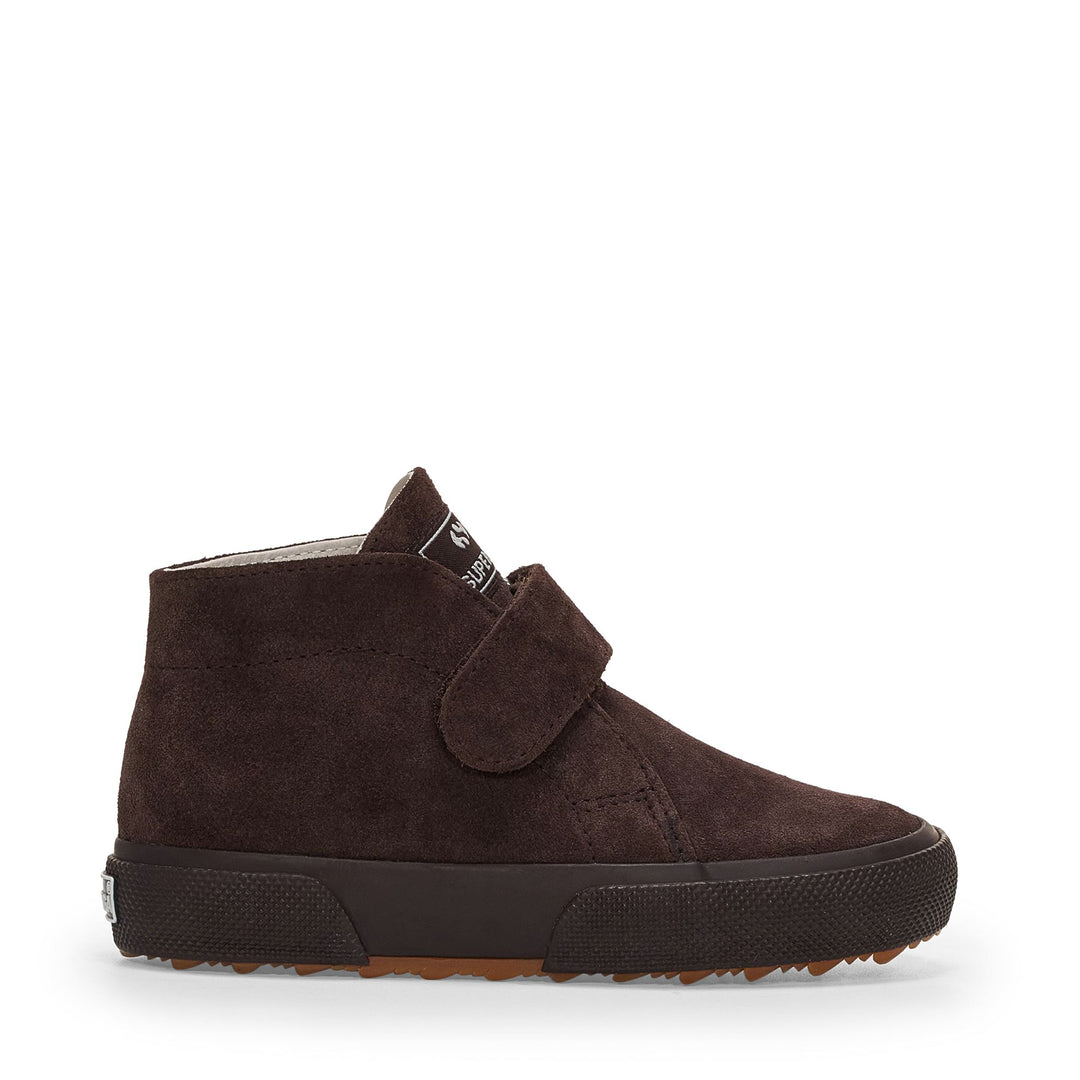 Jungenstiefeletten in dunkler Schokolade mit Obermaterial aus Wildleder 01