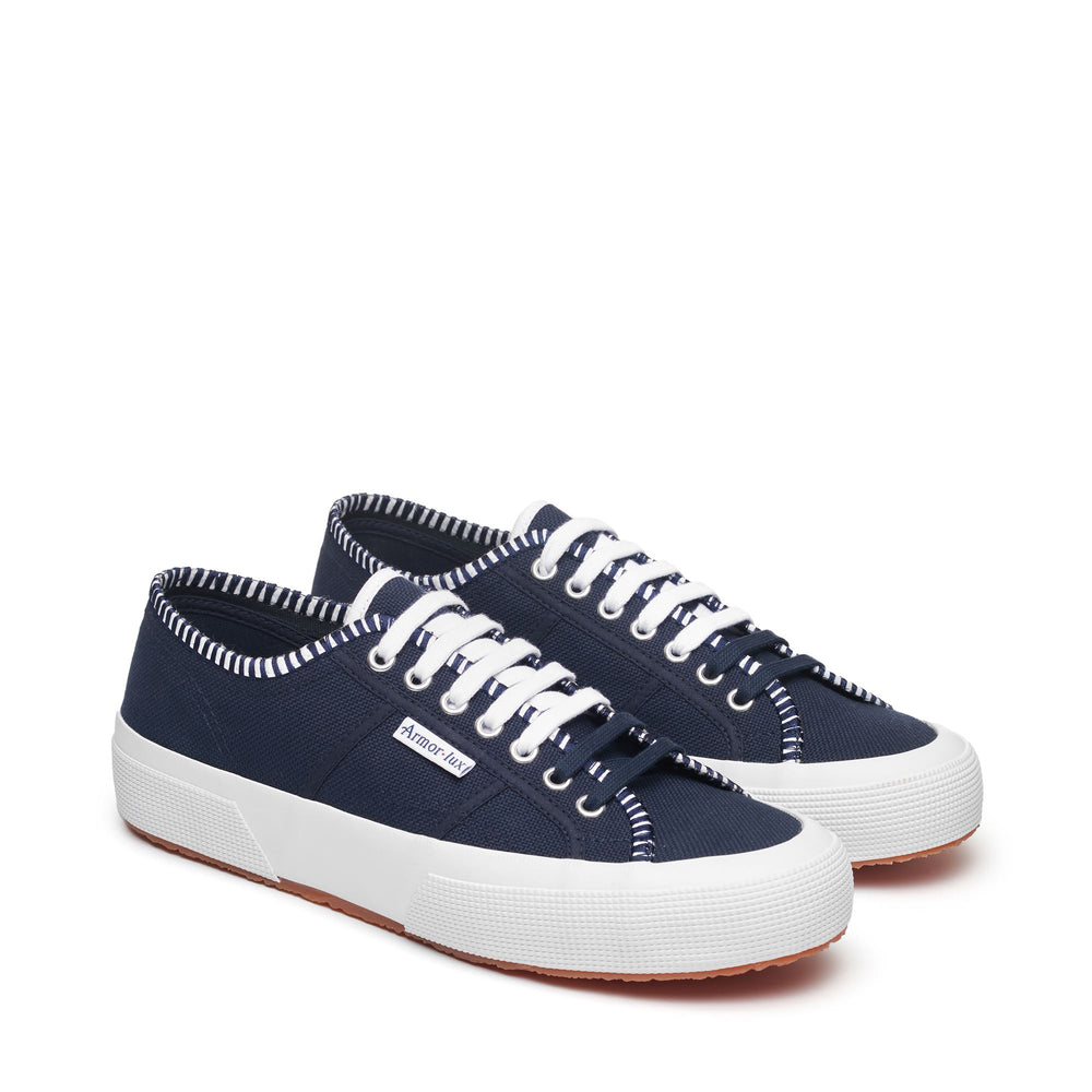 Klassische blaue Herren-Sneaker mit Obermaterial aus Baumwolle 02