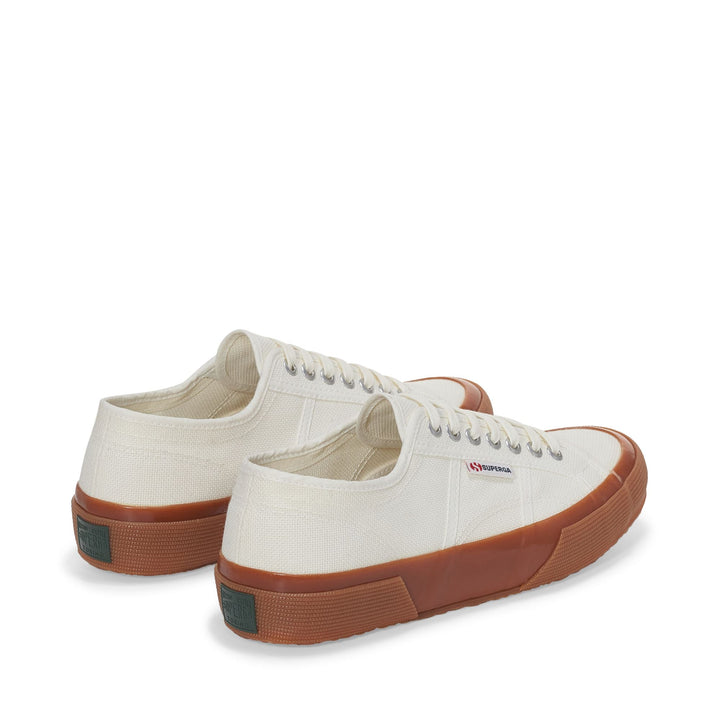 Weiße Low Cut-Sneakers für Unisex mit Obermaterial aus Baumwolle 3