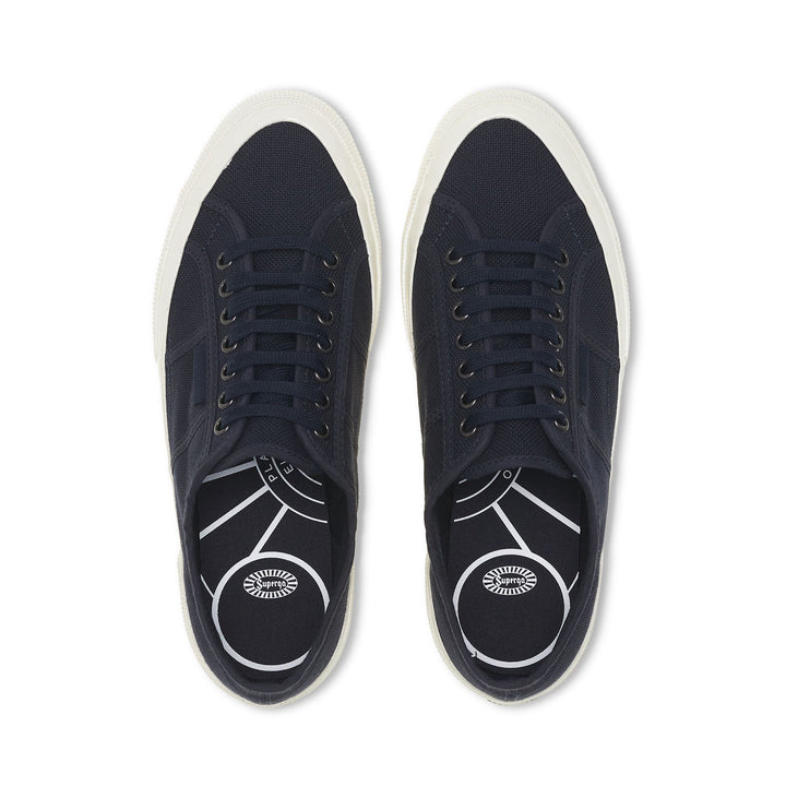 Unisex Low Cut Navy Sneakers mit Obermaterial aus Baumwolle 4