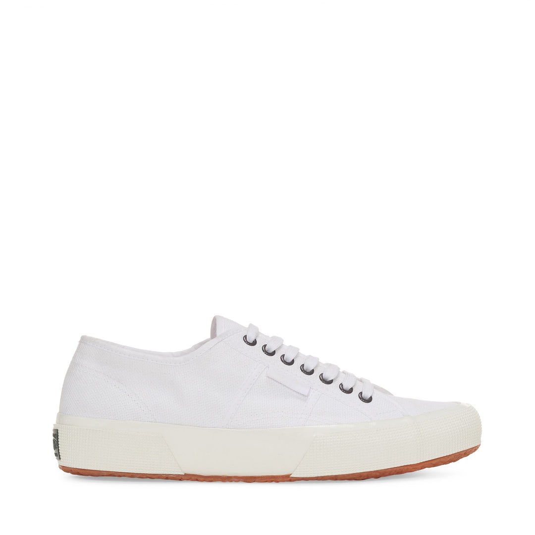 Weiße Low Cut-Sneakers mit Baumwollobermaterial 01