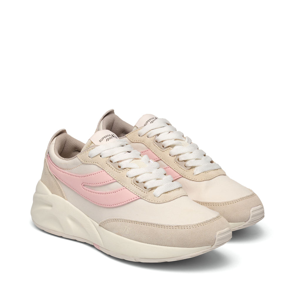 Weiße Unisex-Sneaker mit niedrigem Schnitt und Obermaterial aus recyceltem Nylon 02