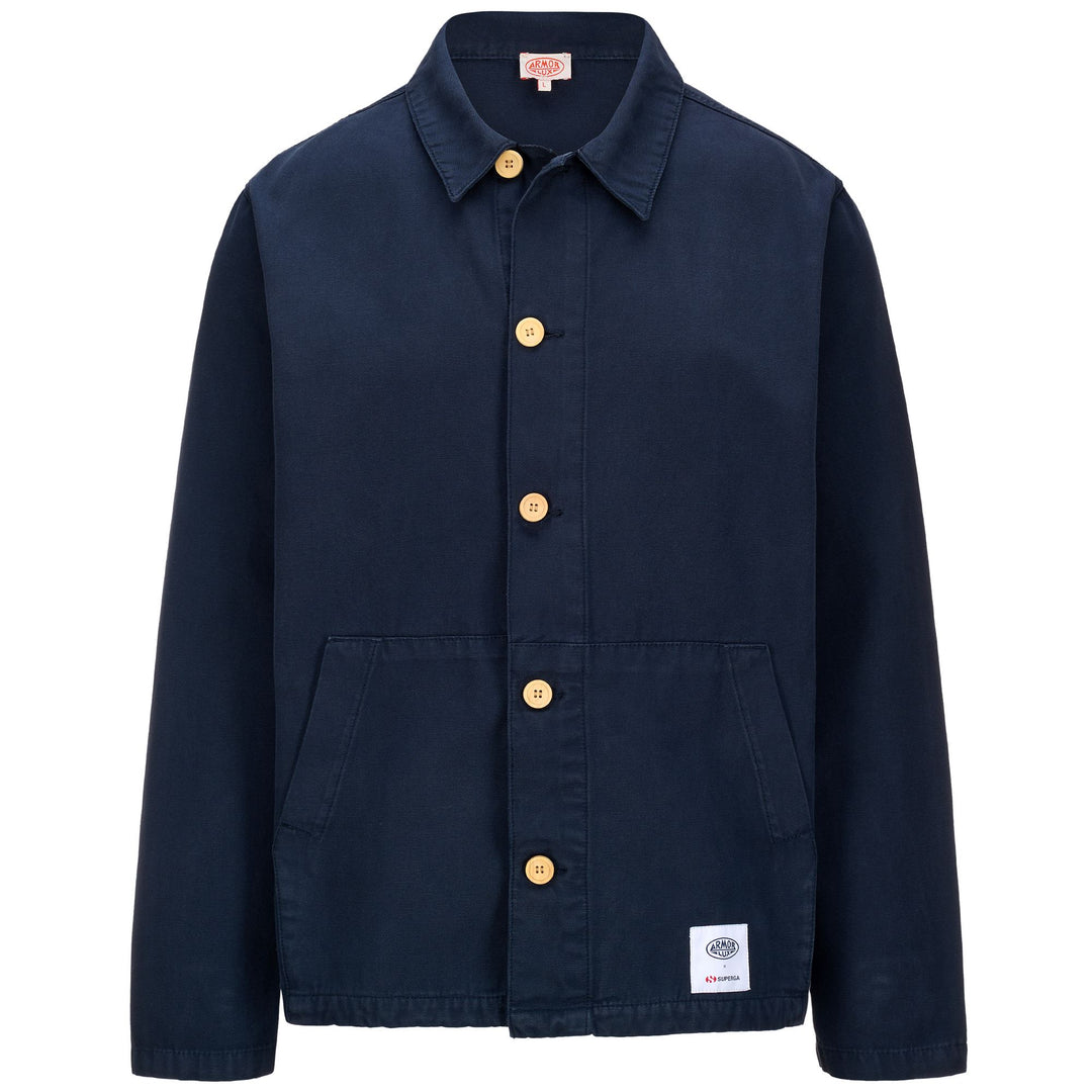 Unisex-Jacke in Blau-Marineblau mit Obermaterial aus Baumwolle 01