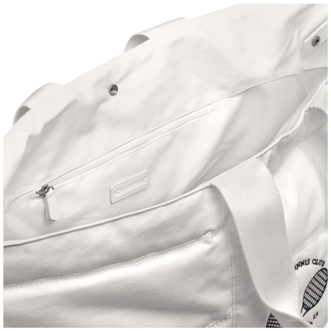 Weiße Unisex-Tragetasche mit gewachstem Baumwoll-Canvas main