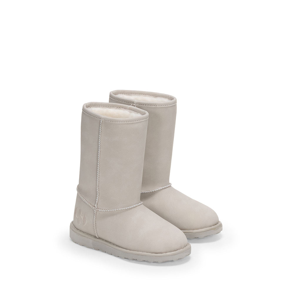 Hohe Kinderstiefel in Grau mit Obermaterial aus Mikrofaser in Nubuk-Optik 02