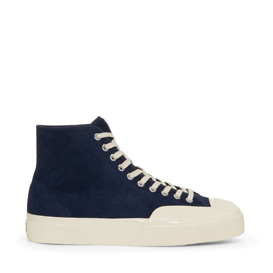 Unisex Mid Cut Sneakers in Navy mit Obermaterial aus Wildleder 01