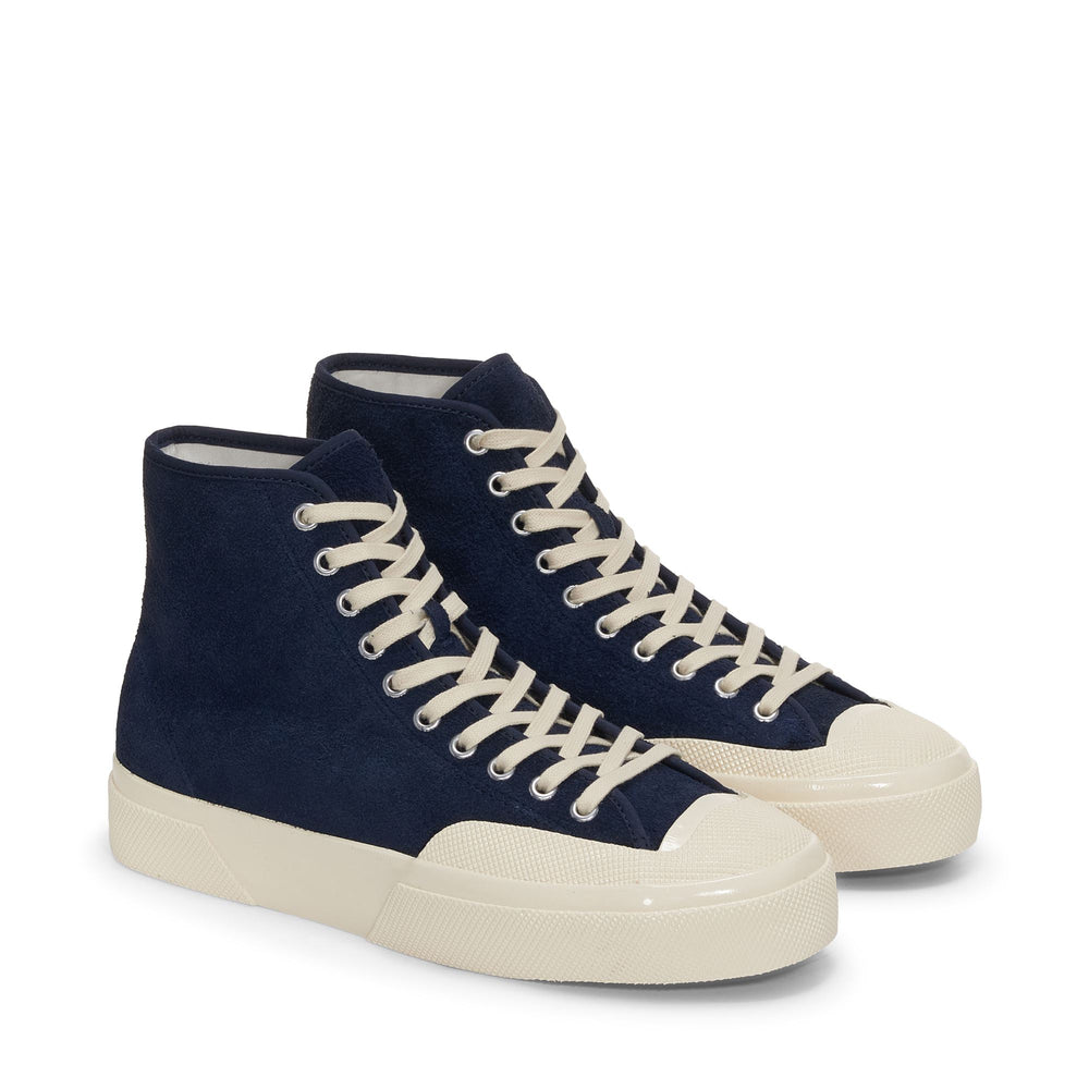 Unisex Mid Cut Sneakers in Navy mit Obermaterial aus Wildleder 02