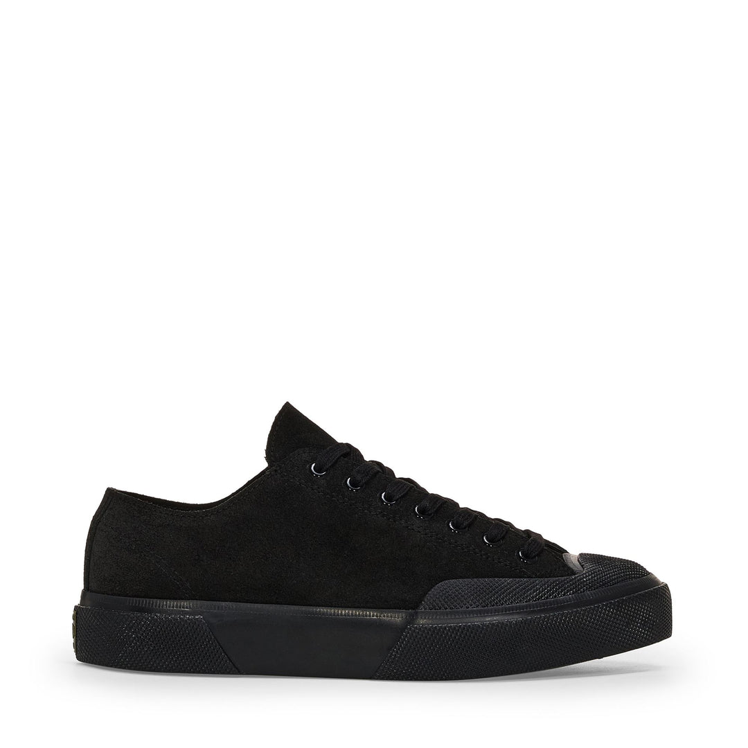 Unisex Low Cut Sneakers in Schwarz mit Obermaterial aus Wildleder 01