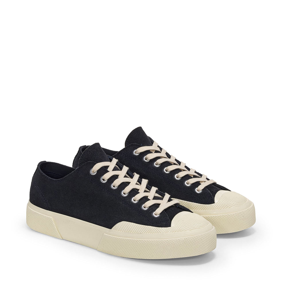 Unisex-Sneakers in Marineblau mit niedrigem Schnitt und Obermaterial aus Wildleder 02