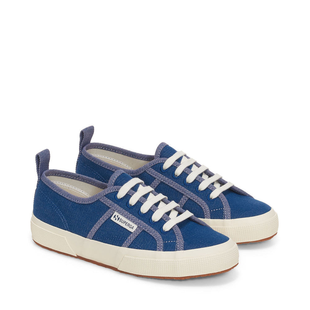 Unisex Low Cut Sneakers Blau mit Denim-Obermaterial 02