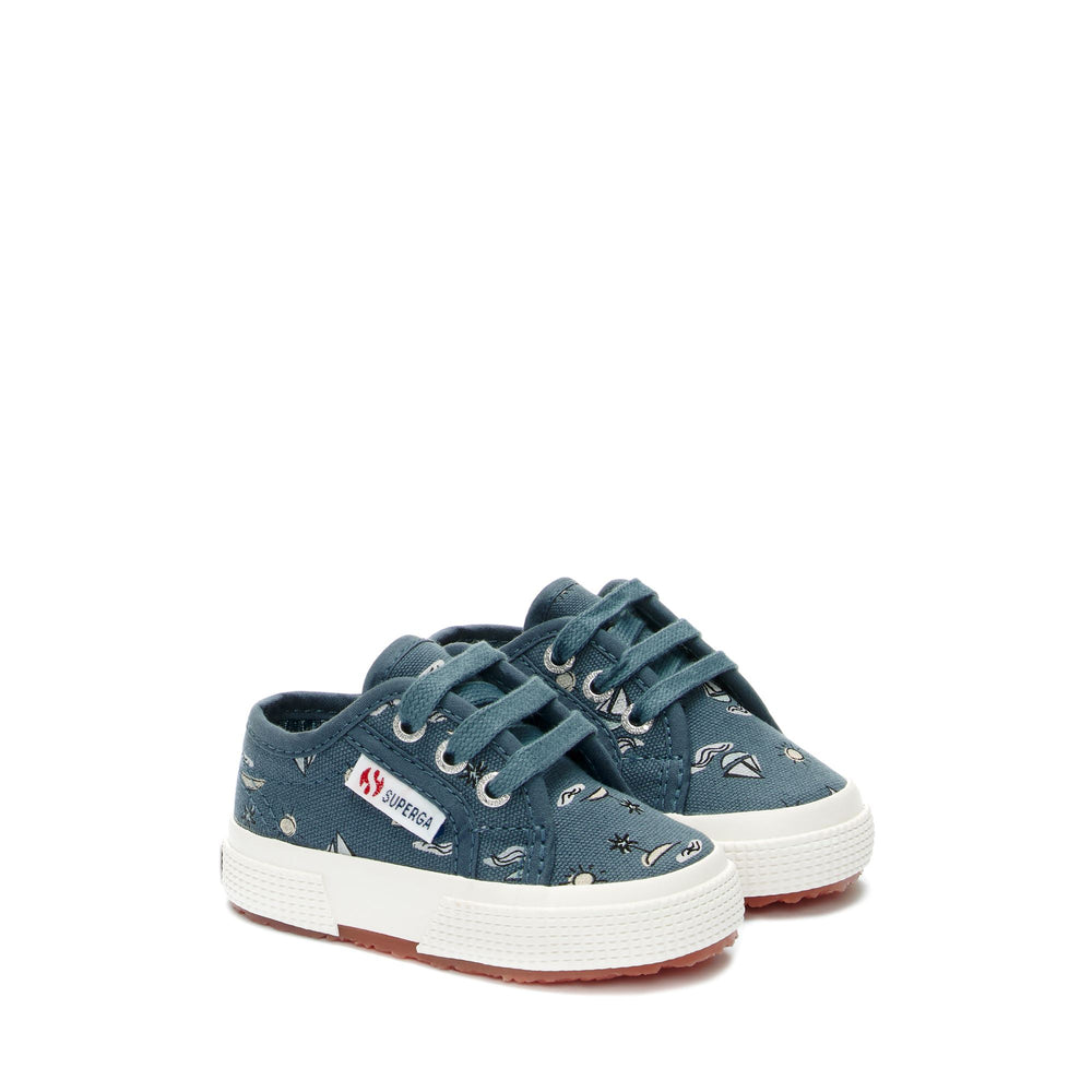 Blaue Low Cut-Sneakers für Jungen mit Obermaterial aus Baumwolle 02