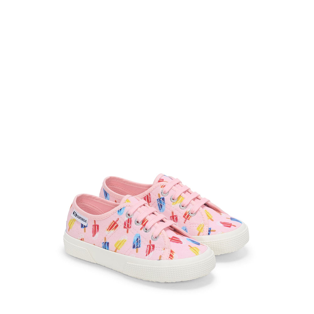 Niedrig geschnittene Kinder-Sneaker in Rosa mit Obermaterial aus Baumwolle 02