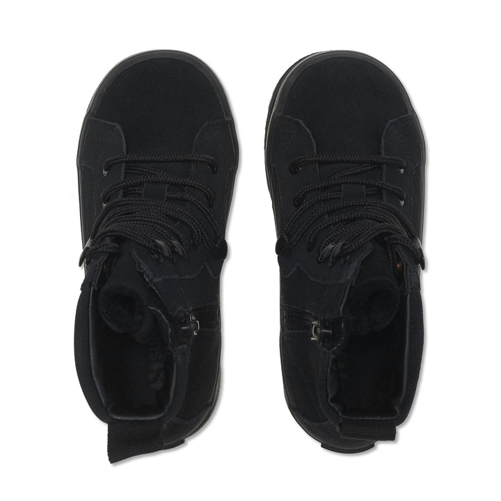 Schwarze Stiefeletten für Kinder mit Obermaterial aus Wildleder 4