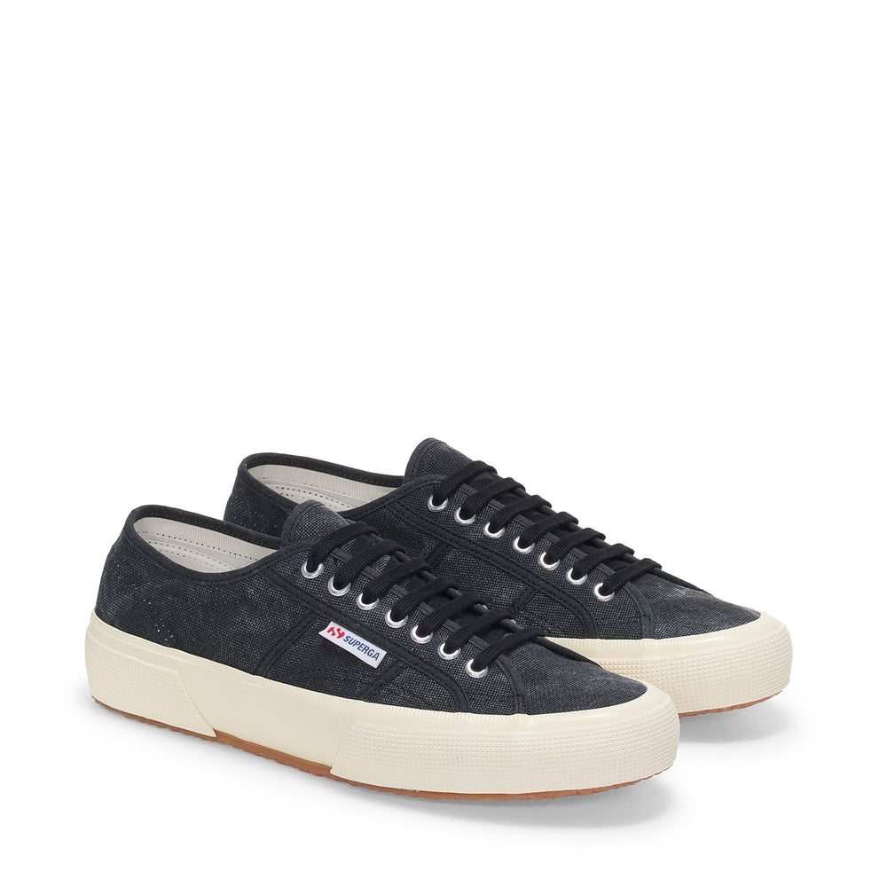 Schwarze Low Cut-Sneakers mit Obermaterial aus Baumwolle 02