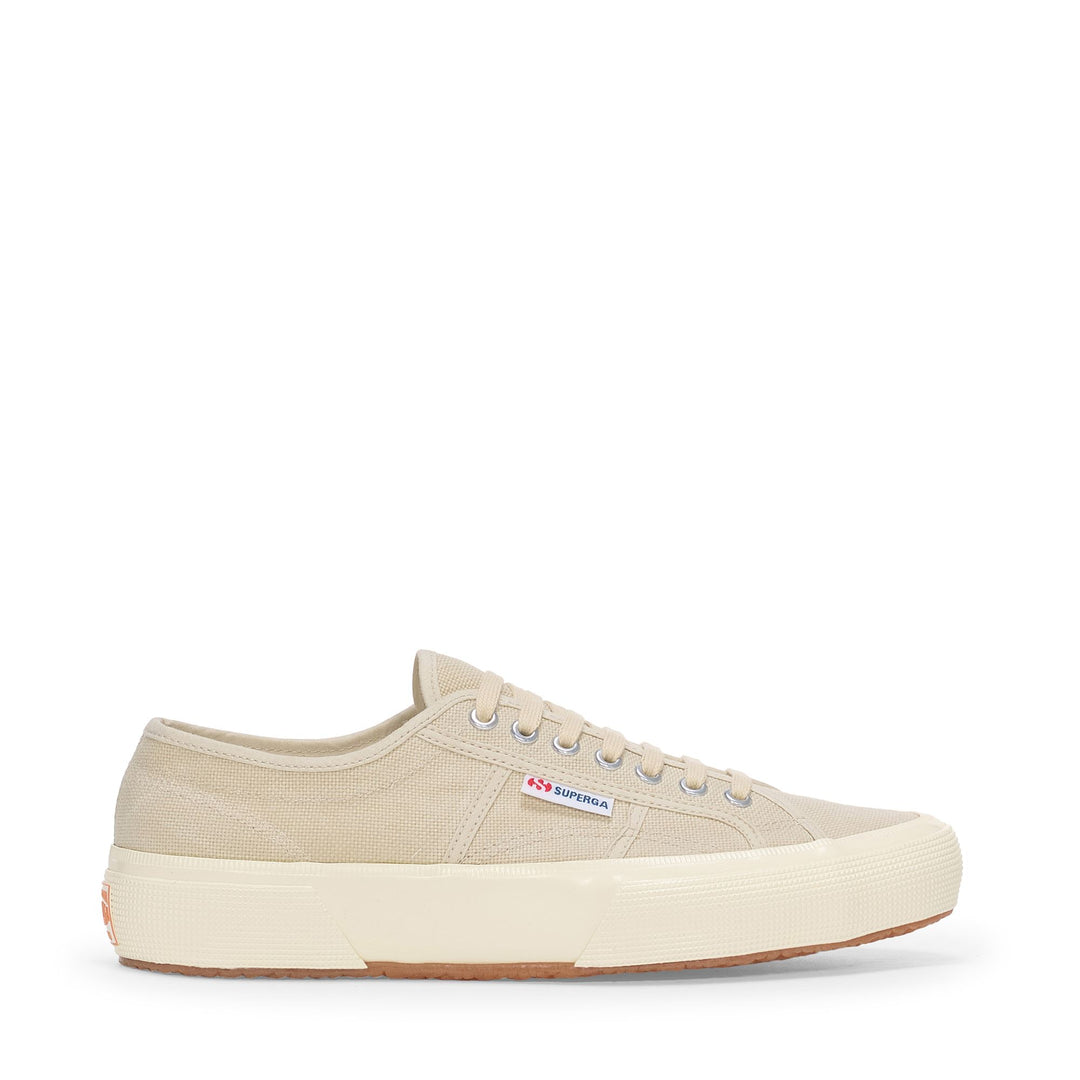 Beige Unisex Low Cut Sneakers mit Obermaterial aus Baumwolle 01