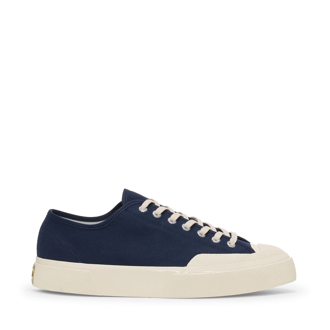 Unisex Navy Low Cut Sneakers with Cotton Upper 01