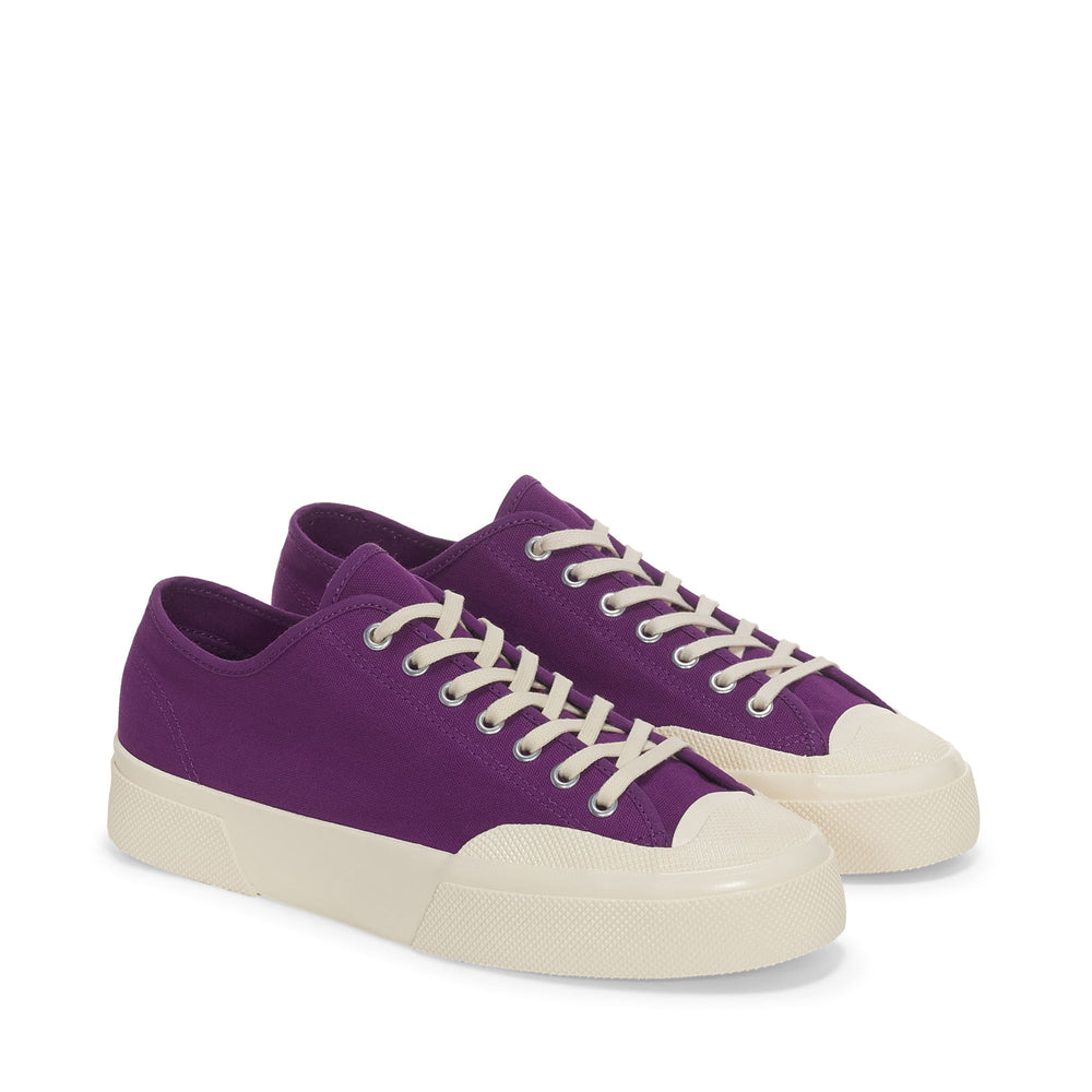 Unisex Purple Low Cut Sneakers with Cotton Upper 02