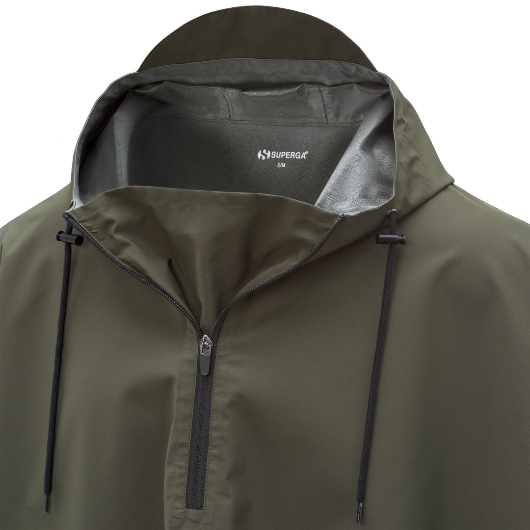Grüne Unisex-Ponchojacke aus wasserabweisendem Funktionsgewebe main