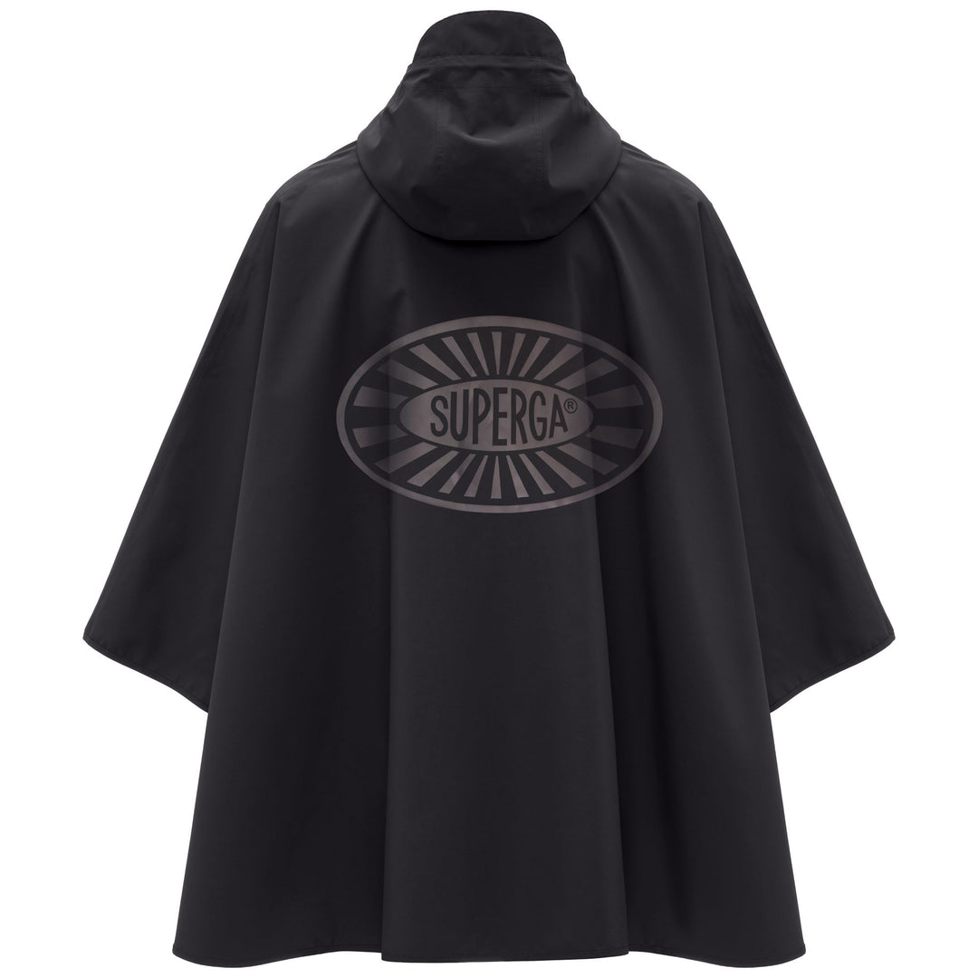 Schwarze Unisex-Ponchojacke aus wasserabweisendem Funktionsgewebe main
