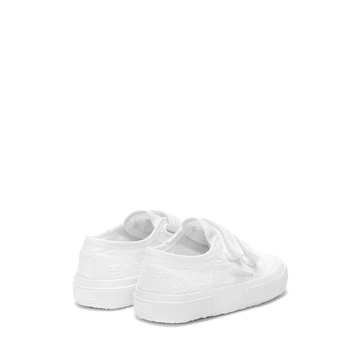 Weiße Low Cut Sneakers für Mädchen mit Obermaterial aus Baumwolle 3
