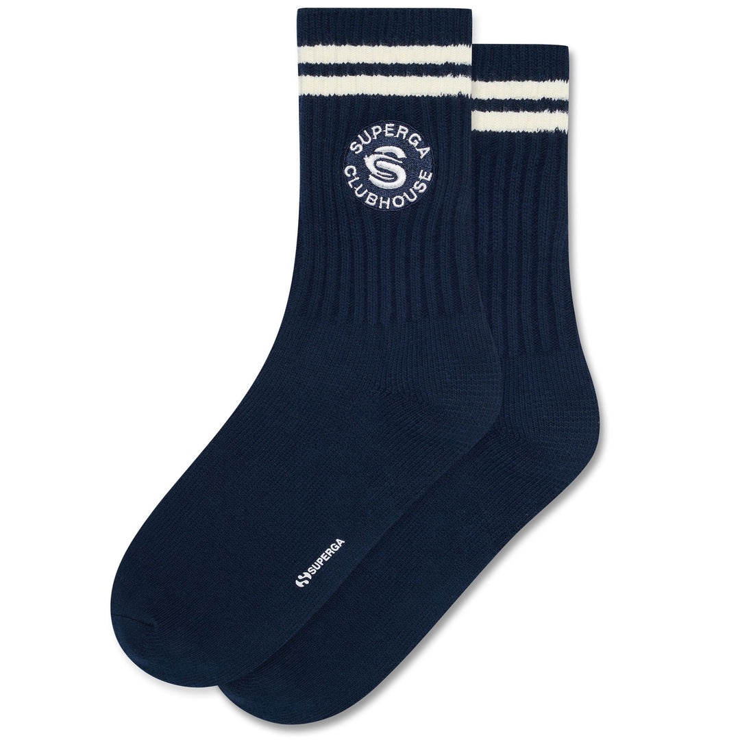 Unisex Crew Socken Marineblau 01