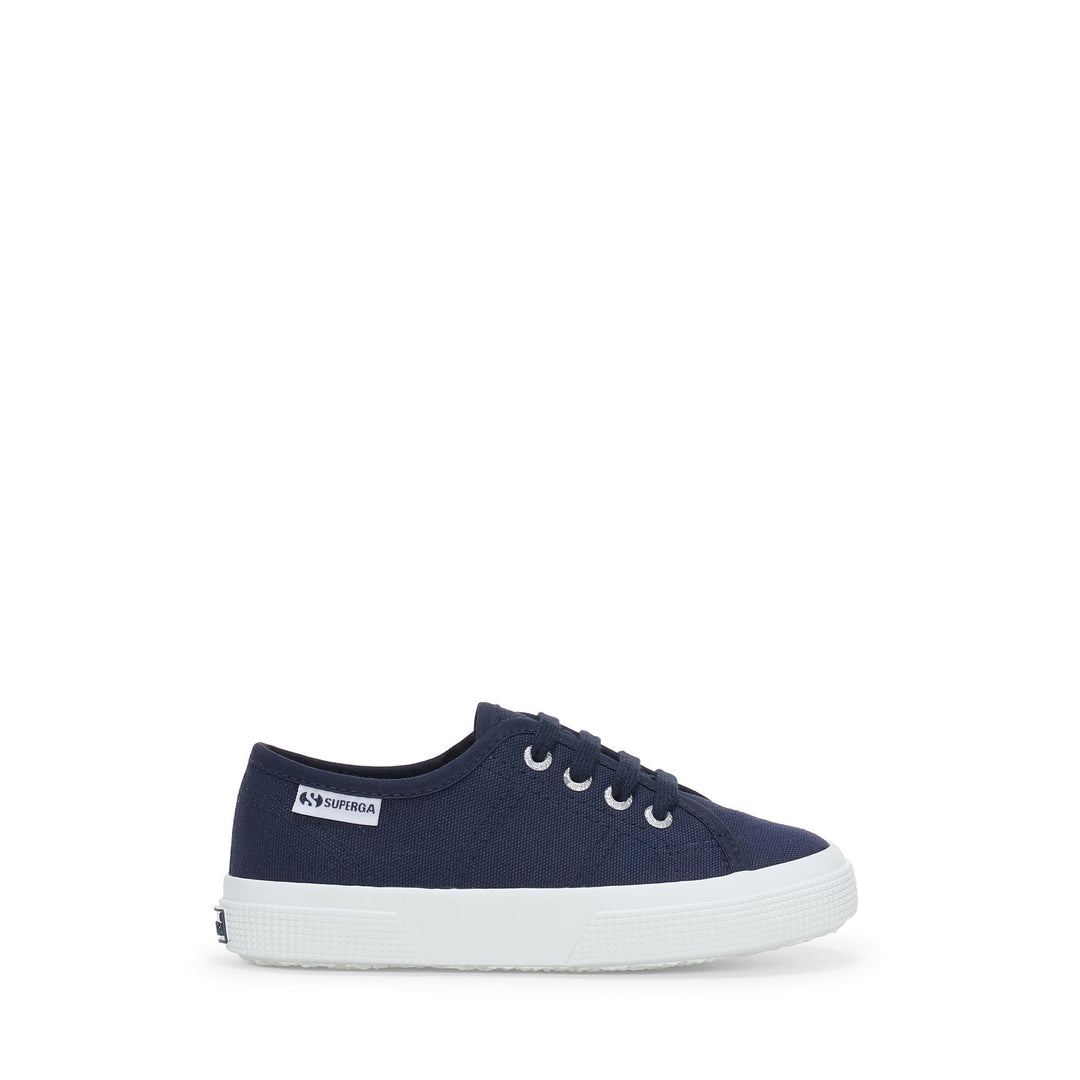 Kinder-Sneaker in Navy mit Obermaterial aus Baumwolle 01