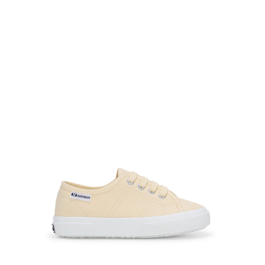 Kinder-Sneakers Beige mit Obermaterial aus Baumwolle 01