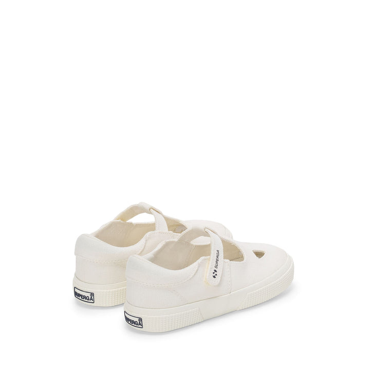 Weiße Sandalen für Kinder mit Obermaterial aus Baumwolle 3