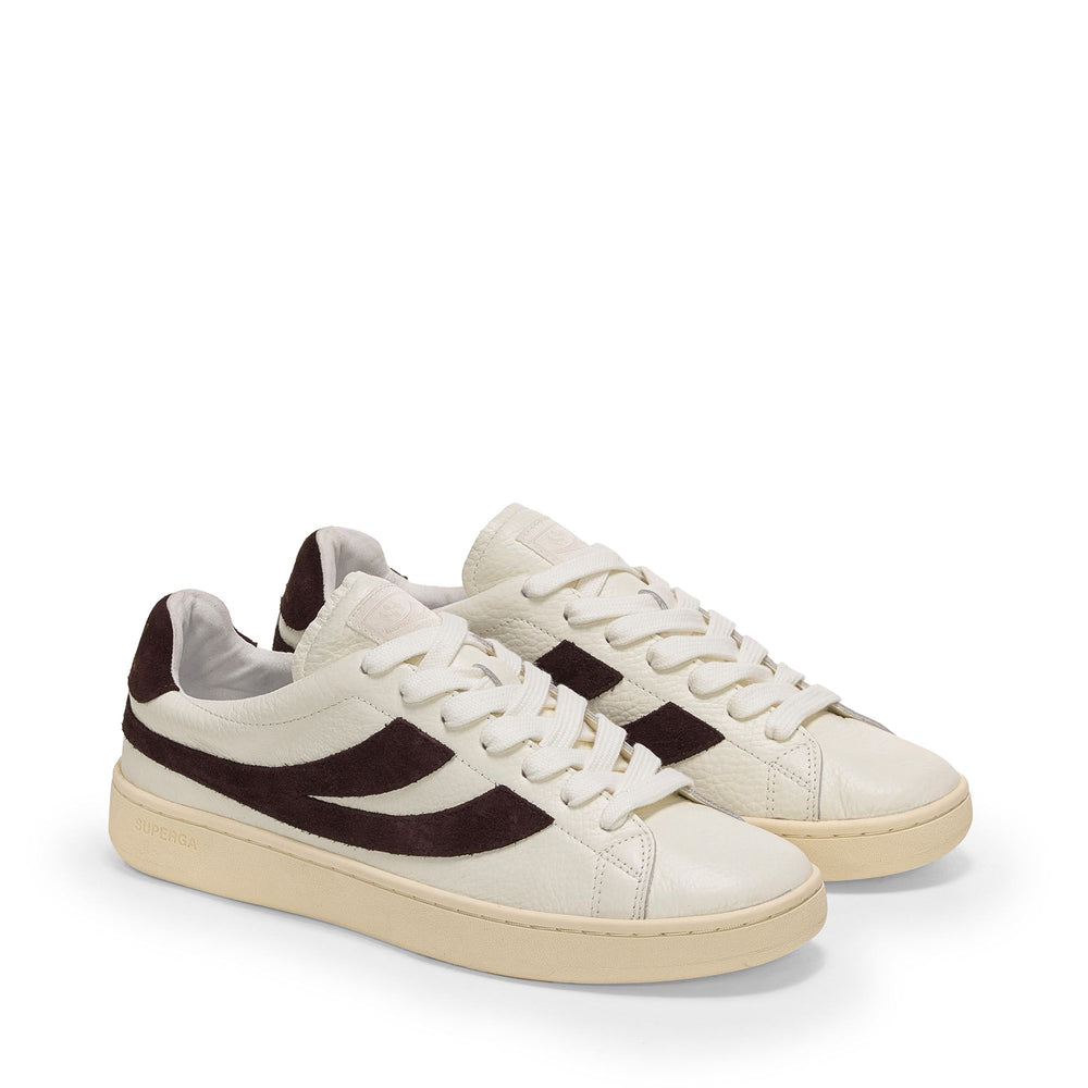 Unisex White Low Cut Sneakers with Leather Upper 02