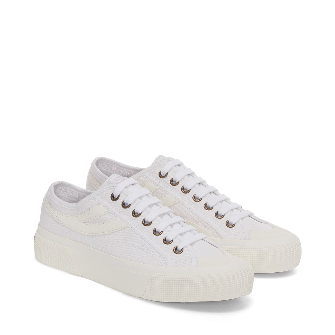 Unisex White Sneakers with Canvas Upper main