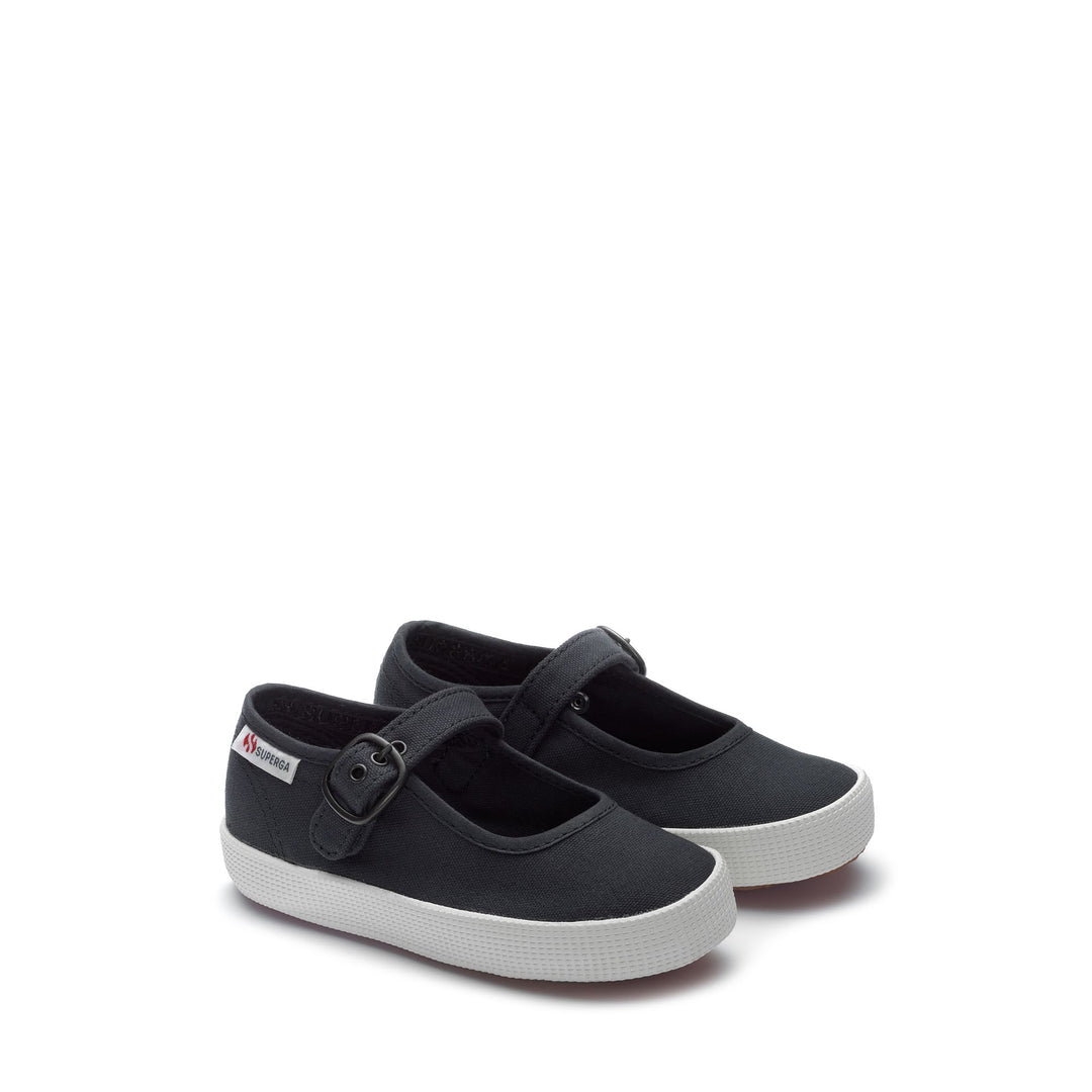 Mädchenballerina in Blaugrau mit Obermaterial aus Baumwolle main