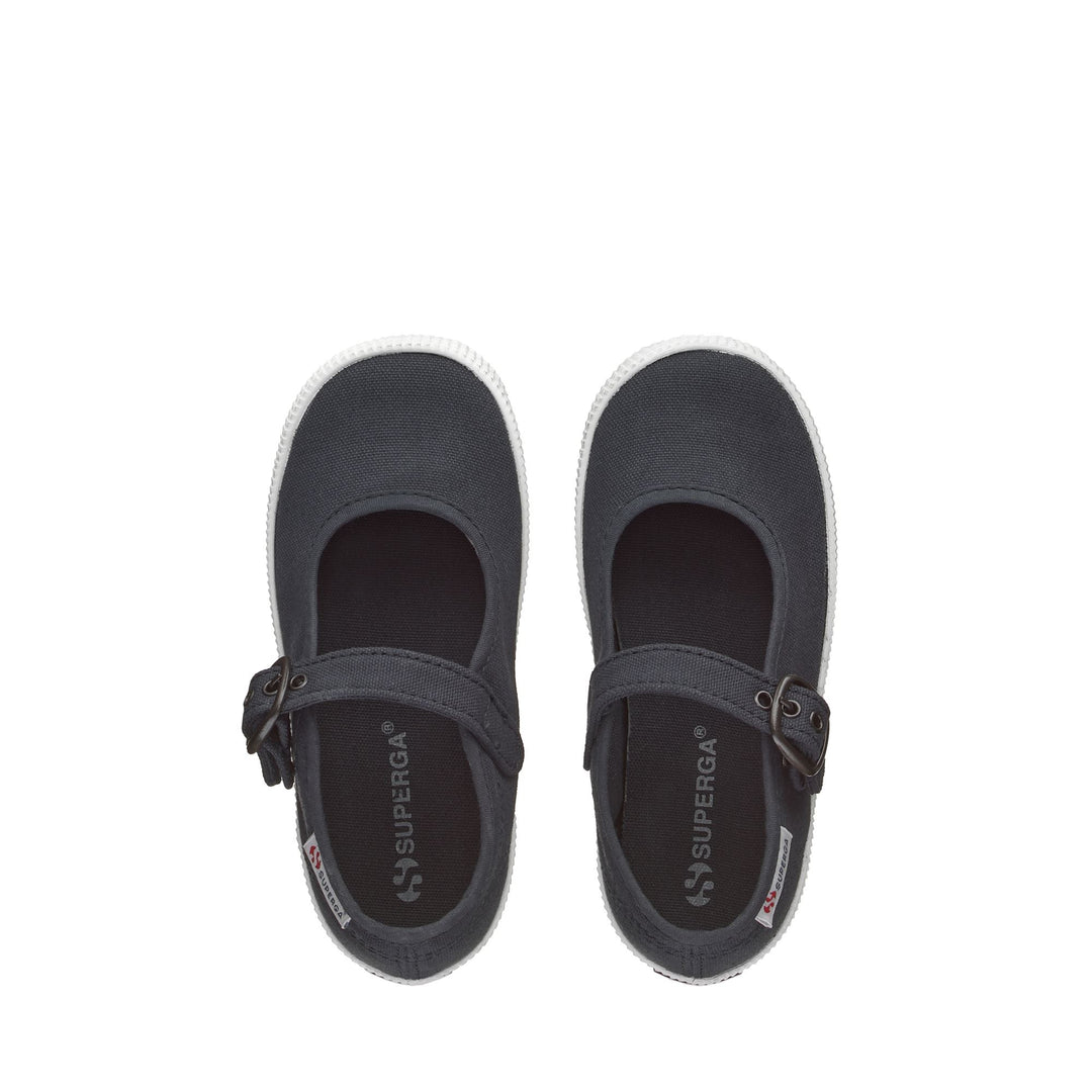 Mädchenballerina in Blaugrau mit Obermaterial aus Baumwolle main