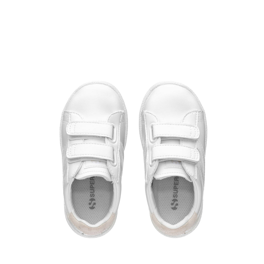 Total White Low Cut Sneakers für Kinder mit Obermaterial aus Synthetik main