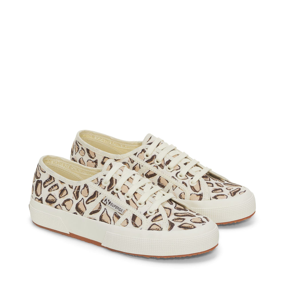Beige Unisex Low Cut Sneakers mit Obermaterial aus Baumwolle 02