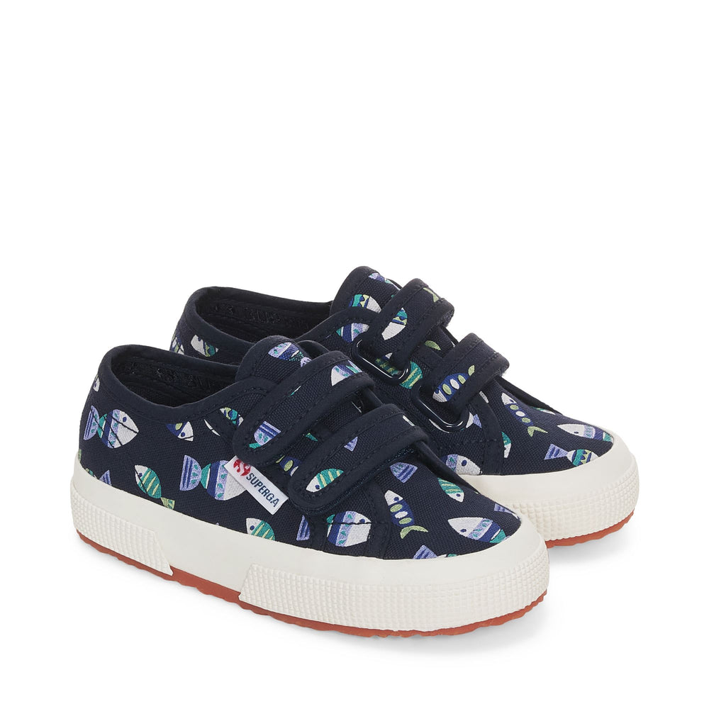 Blaue Low Cut Sneakers für Jungen mit Obermaterial aus Baumwolle 02