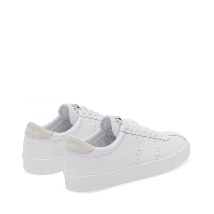 Unisex Full White Low Cut Sneakers with Leather Upper 3