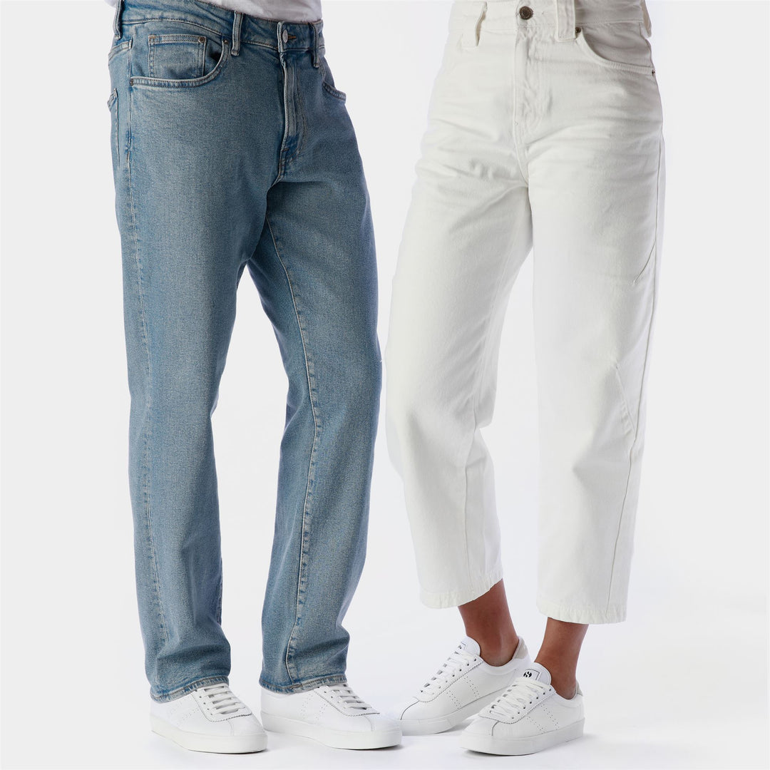 Unisex Full White Low Cut Sneakers with Leather Upper main