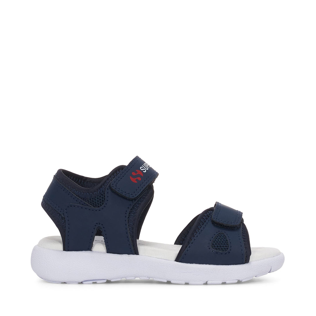 Blaue Sandalen für Kinder mit Obermaterial aus Synthetik 01